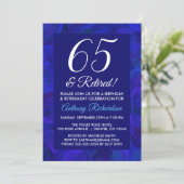 ロイヤルブルー65歳引退お祝いパーティー 招待状 (スタンド正面)