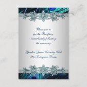 ロイヤルブルー シルバー インドの孔雀 レセプション カード (裏面)