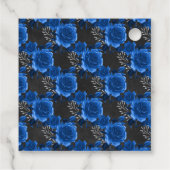 ロイヤルブルー、ブラック、シルバーの花柄 フェイバータグ (裏面)