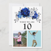 ロイヤルブルー ホワイト シルバー メタリック テーブル ナンバー カード (裏面)