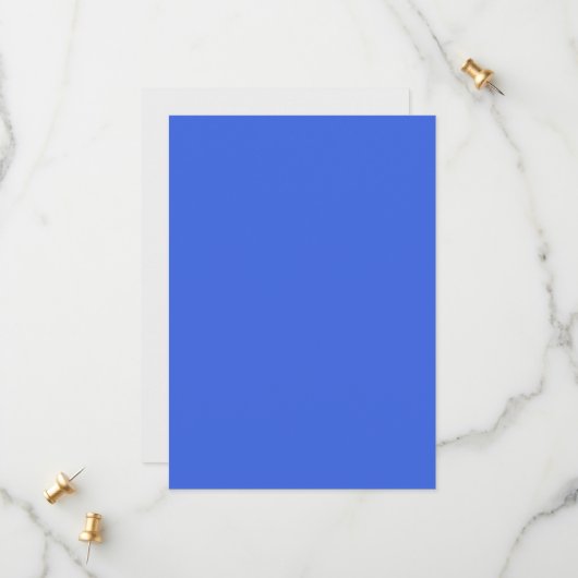 ロイヤルブルー＆ホワイト　セーブ・ザ・デート - カスタマイズ可能 セーブザデート (正面/裏面インサイチュ)