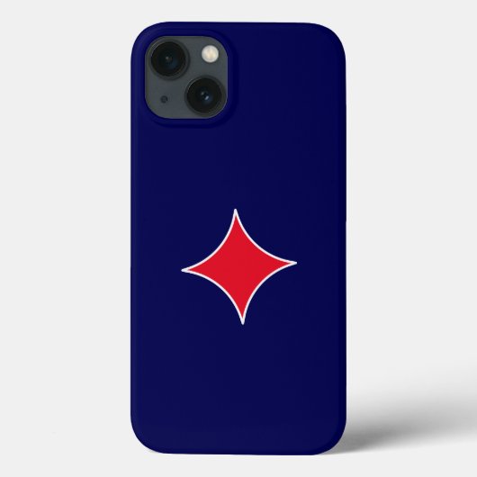 ロイヤルブルー・レッド・スターバーストiPhoneケース Case-Mate iPhoneケース (裏面)