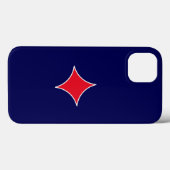 ロイヤルブルー・レッド・スターバーストiPhoneケース Case-Mate iPhoneケース (裏面 (横))