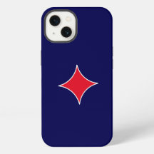 ロイヤルブルー・レッド・スターバーストiPhoneケース