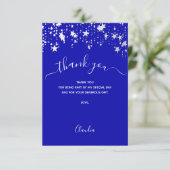 ロイヤルブルー 星のスクリプト サンキューカード (スタンド正面)