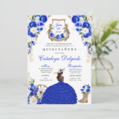 ロイヤルブルー 西洋のお姫様 クインツェアニエラ 招待状 (スタンド正面)