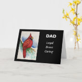 ロイヤルブ気にレイブパパレッド（鳥）ショウジョウコウカンチョウ水色 カード (黄色い花)