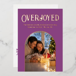 ロイヤルプラム ラックス クリスマス ベイビー 誕生発表 箔シーズンカード