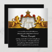 ロイヤルプリンスベイビーシャワー 招待状 (正面/裏面)