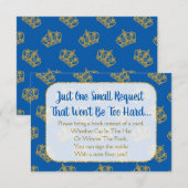 ロイヤルプリンスベビーシャワーにおすすめの本を持ってきてくださいカード 招待状 (正面/裏面)