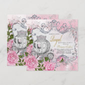 ロイヤルプリンセス誕生日パーティー 招待状 (正面/裏面)