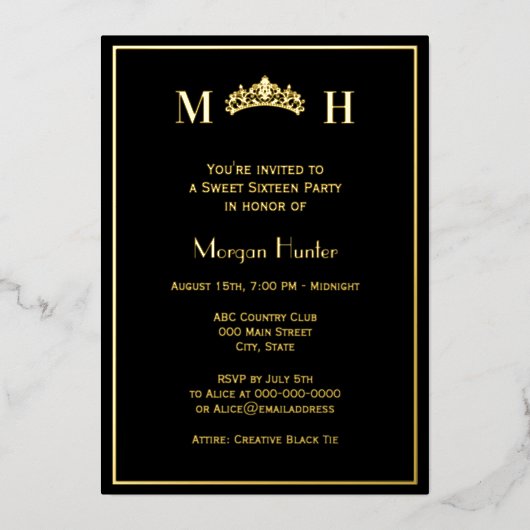 ロイヤルプリンセス ティアラ #3 スウィート16 フォイル ホリデー (正面)