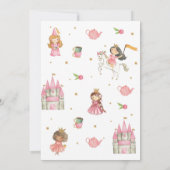 ロイヤルプリンセス ティーパーティー 誕生日 招待状 (裏面)