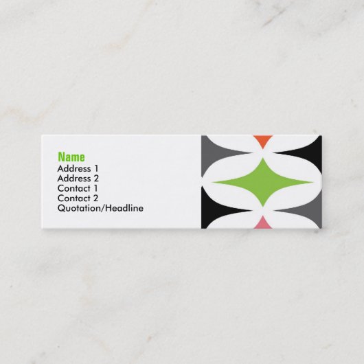 ロイヤルプロファイルカード スキニー名刺 (正面)