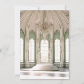 ロイヤルボールルーム ローズゴールド ボウ コケッタ キンセアニエラ 招待状 (裏面)