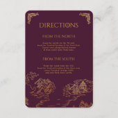 ロイヤルミューズ中世ファンタジー旧世界地図ウェディング エンクロージャーカード (正面)