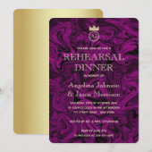 ロイヤルモノグラムリハーサルディナー 招待状 (正面/裏面)