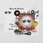 ロイヤルロックンレーシングパーティの招待状 招待状 (正面/裏面)