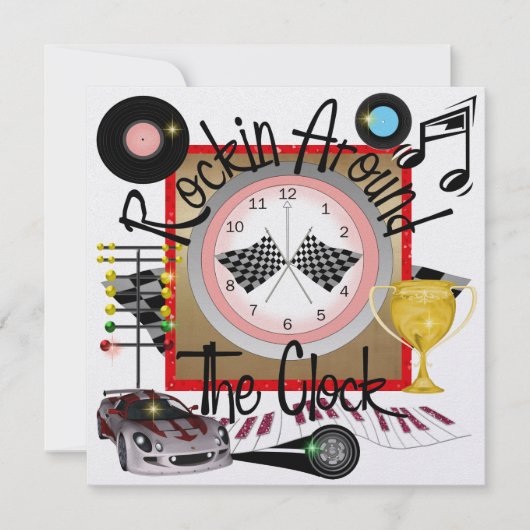 ロイヤルロックンレーシングパーティの招待状 招待状 (正面)