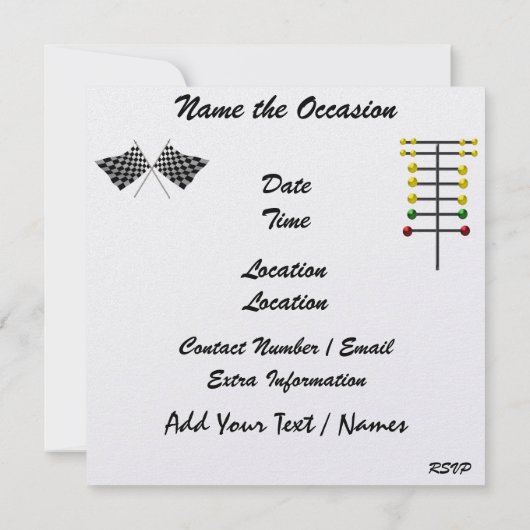 ロイヤルロックンレーシングパーティー- SRF 招待状 (裏面)