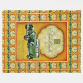 ロイヤル8自動車広告 フリースブランケット (正面(横))