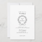 ロイヤル　エレガント　ウェディング 招待状 (正面)