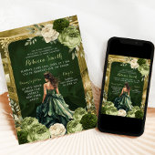 ロイヤル グランド パレス セージ & ハンター グリーン ミス キンセ 招待状