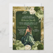 ロイヤル グランド パレス セージ & ハンター グリーン ミス キンセ 招待状 (正面)