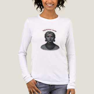 ロイヤル・ゲイズ・インディアン・クイーン・ミニマリスト・ボールド・ライン トライブレンドTシャツ
