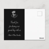 ロイヤル スカル サンクス ウェディング ポストカード (裏面)