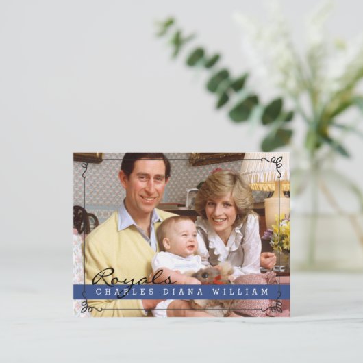 ロイヤル・チャールズ・ダイアナとウィリアム ポストカード (スタンド正面)