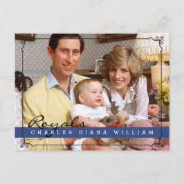 ロイヤル・チャールズ・ダイアナとウィリアム ポストカード