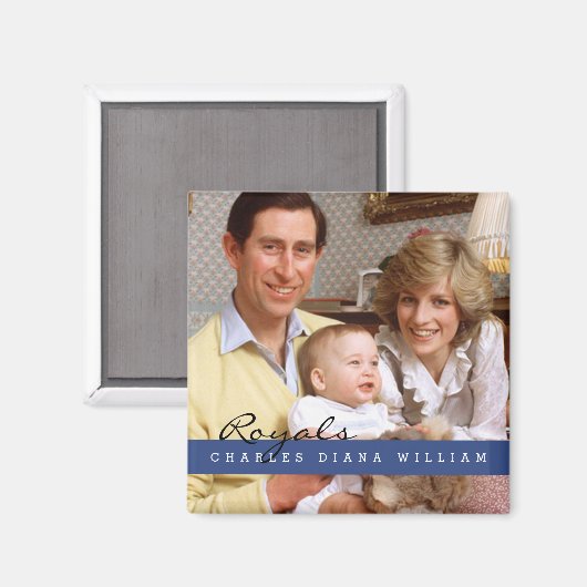 ロイヤル・チャールズ・ダイアナとウィリアム マグネット (正面/裏面)