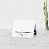 ロイヤル ブラック ポルカドット ブルー ありがとうカード サンキューカード (裏面)