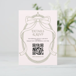 ロイヤル ヴィンテージ ブルッシュ ウェディング ディテール RSVP カード