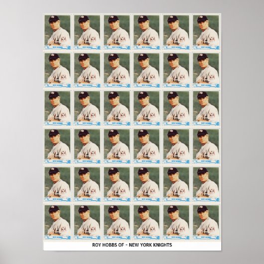 ロイ・ホッブスの切り抜きカード ポスター (正面)