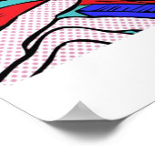 ロイ・リヒテンシュタイン漫画アート – 手袋を持つ女の子 ポスター (角)