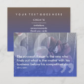 ロイ・L・スミスの成功名言 招待状 (正面/裏面)