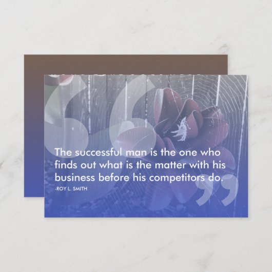 ロイ・L・スミスの成功名言 招待状 (正面/裏面)