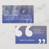 ロイlスミス成功引用文 名刺 (正面/裏面)