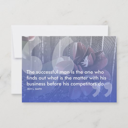 ロイlスミス成功引用文 招待状 (正面)