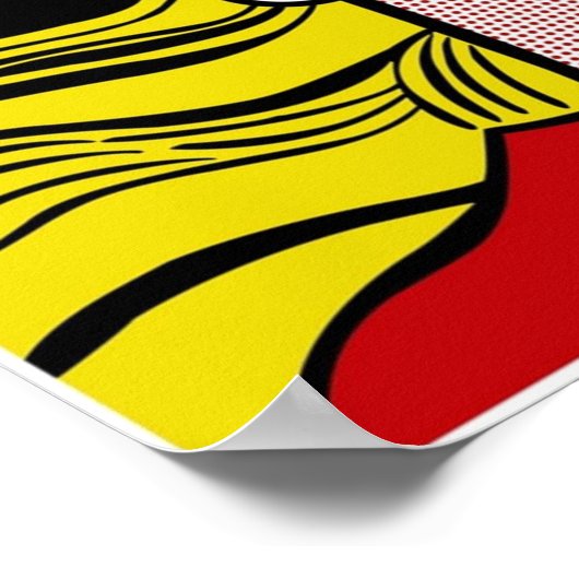 ロイLIchtenstein泣き叫び ポスター (角)