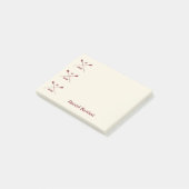 ロウアパーソナライズされたズインスパイアクリームのマルーン ポストイット (アングル)