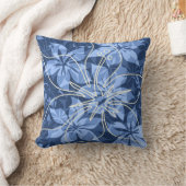 ロウアルハイビスカスハワイアンリバーシブルスクエアピローズ クッション (ブランケット)