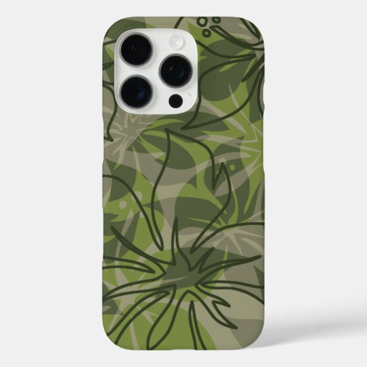 ロウアルハイビスカスハワイアン迷彩柄オリーブ Case-Mate iPhoneケース (裏面)