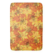 ロウアルハイビスカスハワイアン迷彩柄トロピカル バスマット (正面縦)