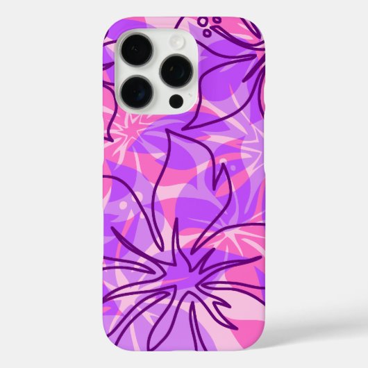 ロウアルハイビスカスハワイアン迷彩柄ピンク Case-Mate iPhoneケース (裏面)