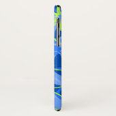 ロウアルハイビスカスハワイアン迷彩柄ブルー Case-Mate iPhoneケース (裏面/左)