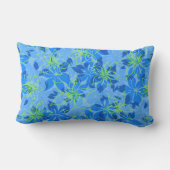 ロウアルハイビスカスブルーハワイアン迷彩柄マハローワード アウトドアクッション (裏面)