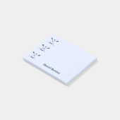 ロウアーインスパイアズ頭が切れるブルーパーソナライズされた ポストイット (アングル)